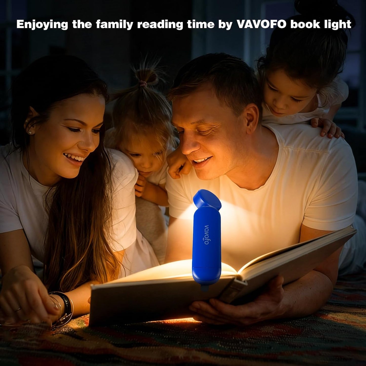 VAVOFO USB Rechargeable Book Light, Blue Light Blocking, Amber Clip-On Bookmark Shaped Reading Light, Eye Care 6 LEDs With 9 Lighting Modes for Bookworms (Grey)