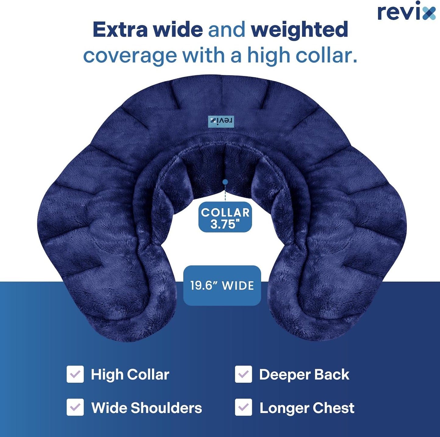 REVIX Microwave Heating Pad for Neck Shoulders and Back with Moist Heat, Weighted Microwavable Heated Neck Wrap Warmer, Scented