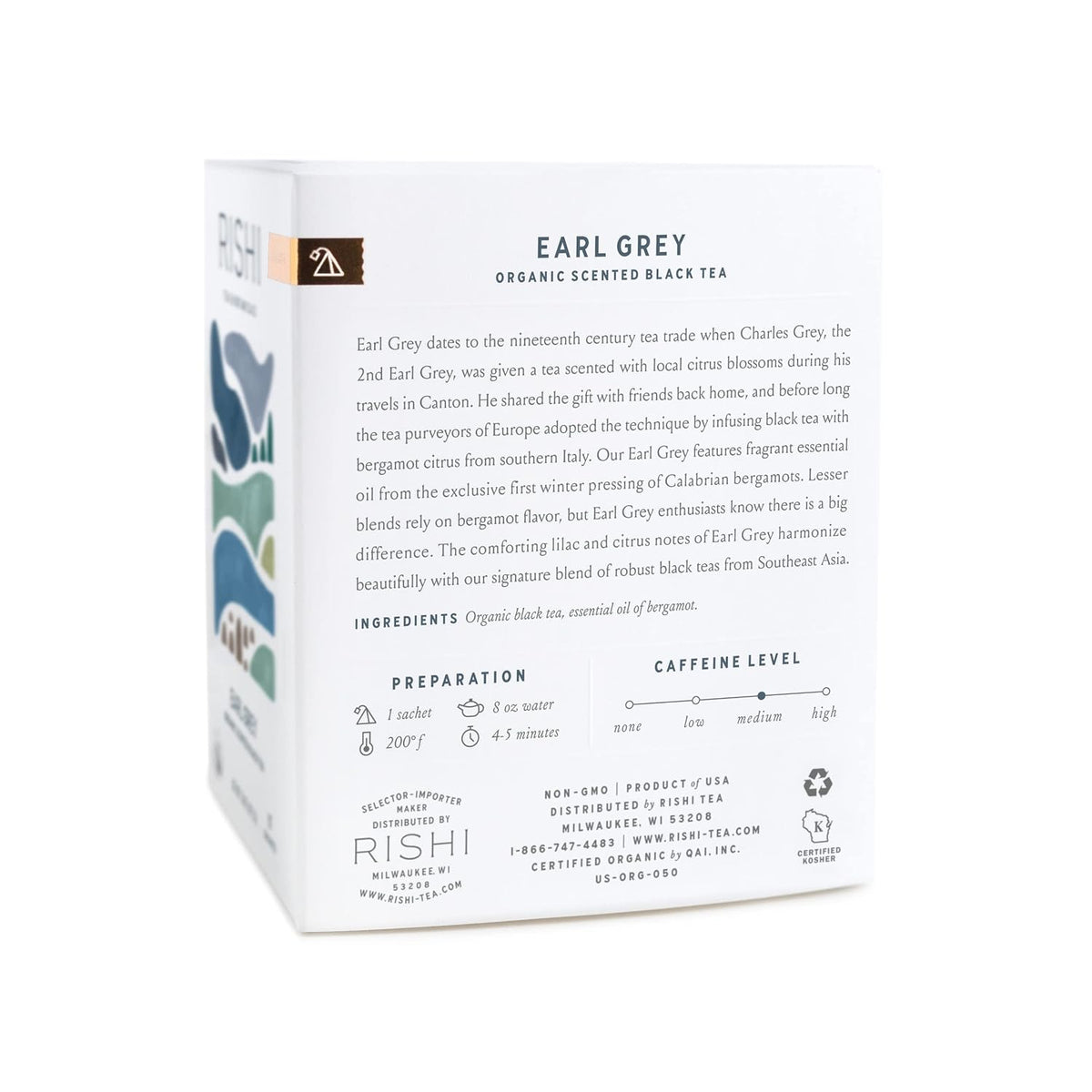 Rishi Tea Earl Grey Herbal Tea | Immune Support, USDA Certified Organic, Fair Trade Black Tea, Antioxidants, Caffeinated, Citrus Flavors for Taste | 15 Sachet Bags, 1.58 oz (Pack of 2)