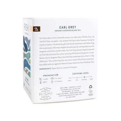 Rishi Tea Earl Grey Herbal Tea | Immune Support, USDA Certified Organic, Fair Trade Black Tea, Antioxidants, Caffeinated, Citrus Flavors for Taste | 15 Sachet Bags, 1.58 oz (Pack of 2)