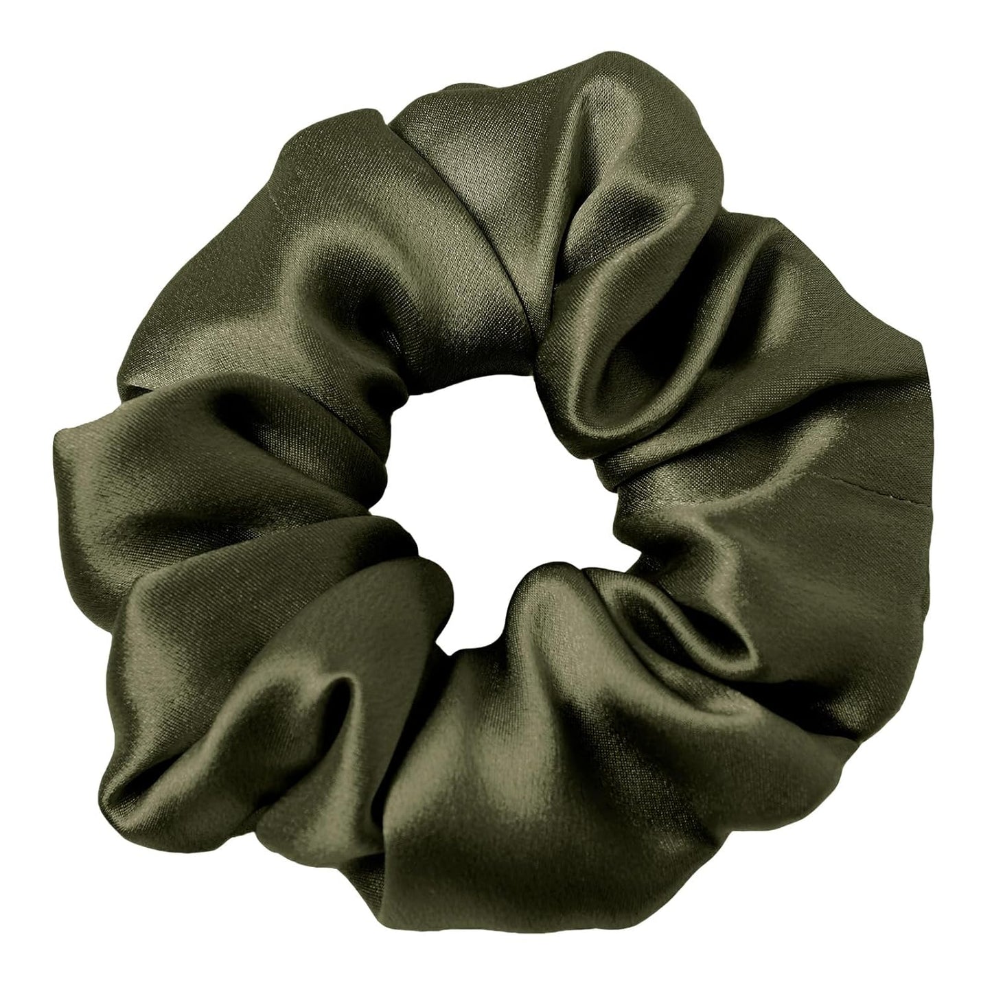 LILYSILK Silk Hair Scrunchies / Ties for Frizz & Breakage Prevention, 100% Mulberry, No Damage, Elastic ponytail Holders, 1Pc, Coffee - Colors B