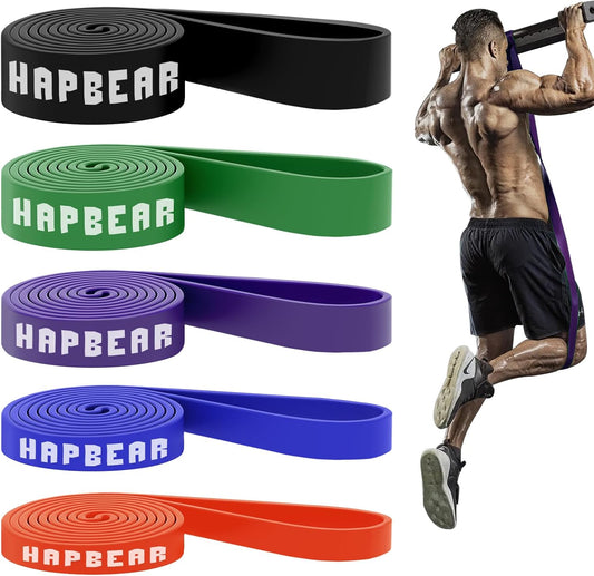 HAPBEAR Pull Up Assistance Bands - Pull Up Bands - Resistance Bands - Exercise Bands Resistance Bands Set - Workout Bands for Working Out, Stretching, Muscle Training