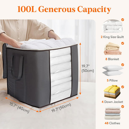 Lifewit 120L Extra Large Clothes Storage, Blanket Storage Bags