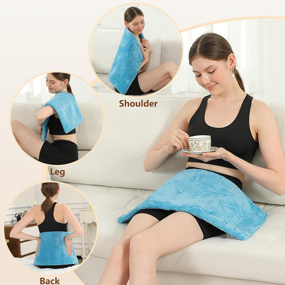 Electric Heating Pad HSA Eligible, Heated Pad for Back Neck Shoulder Pain Relif, Heating Pad for Period Cramps with 2H Auto Shut Off and 4 Heating Levels, 12"x24" Dark Grey