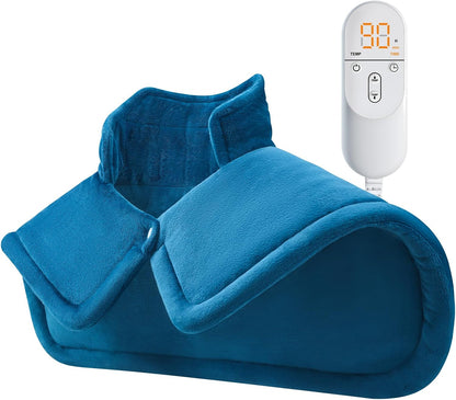 Heating Pad for Neck Shoulders Back, Electric Heat Pads, Weighted Heated Wrap for Daily Relax 6 Heat Settings 4 Auto Timers, Birthday Gifts for Women Men Mom Dad Wife Husband, 24"x33", ETL Certified