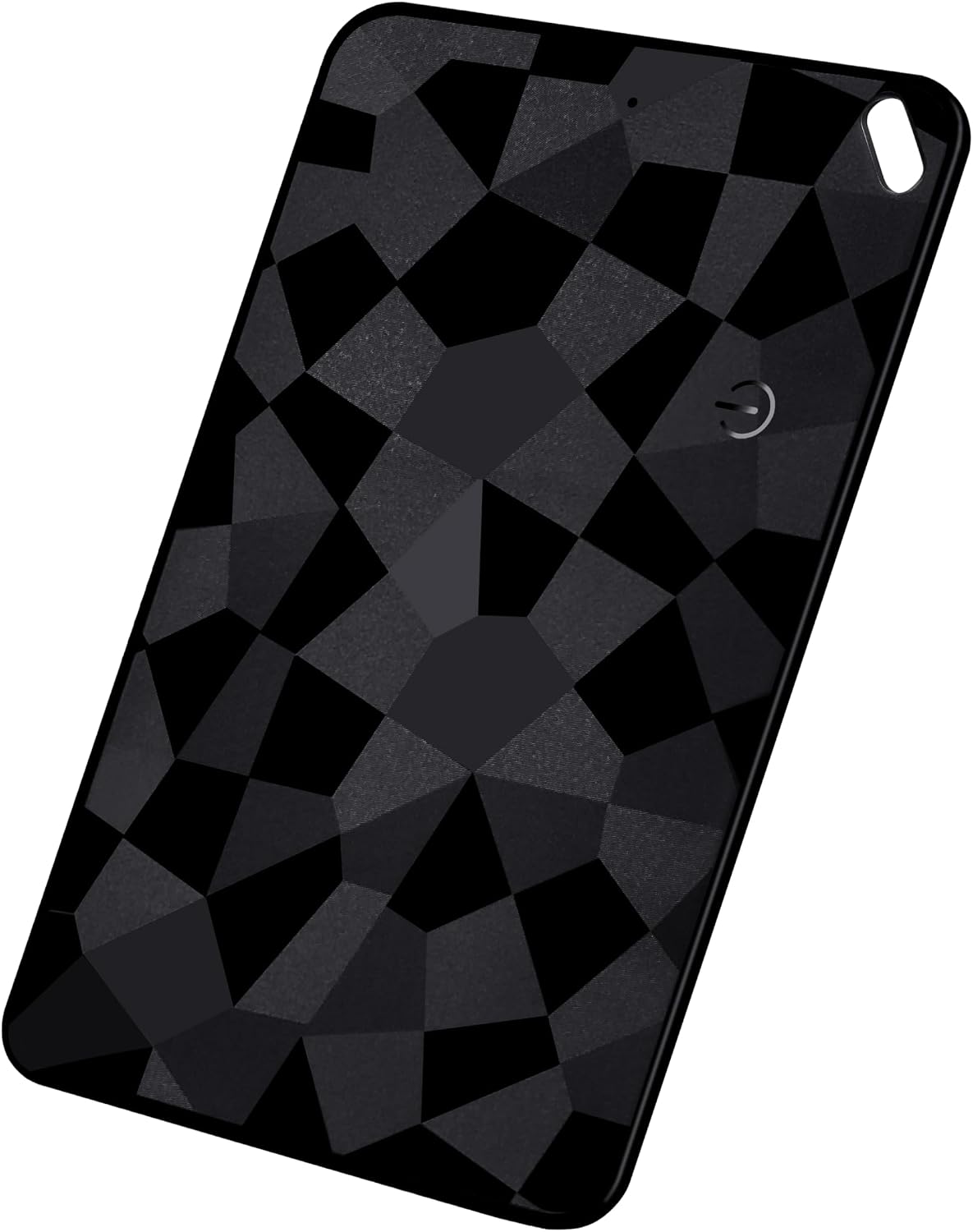 Ultra-Thin Smart Tracking Card, iOS and Android Compatible, Bluetooth Wireless Rechargeable, Water Resistant, Wallet Finder with Geometric Black Design