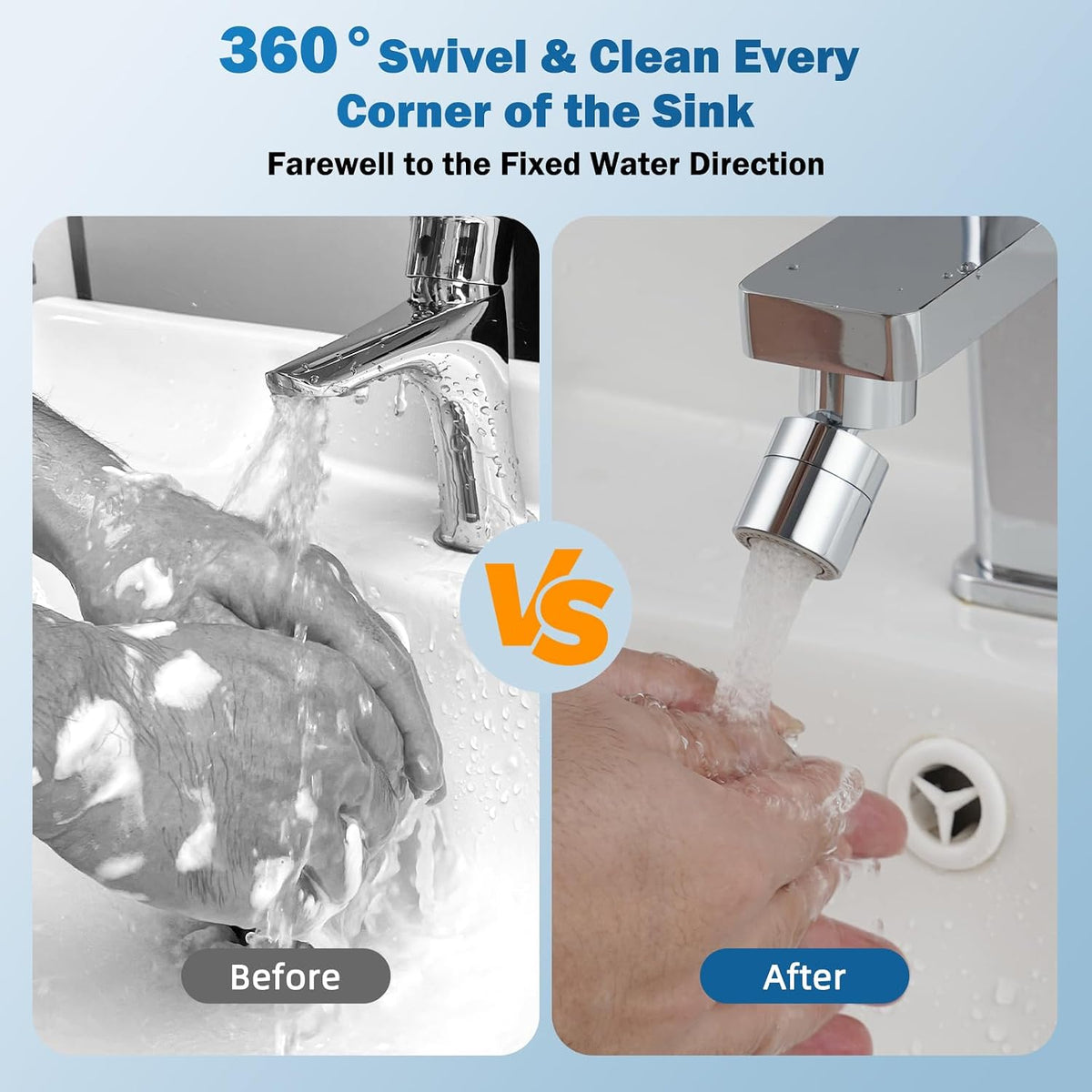 Hibbent NSF/ANSI/CAN 61 & cUPC Certified Faucet Aerator, Chrome