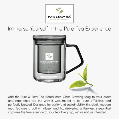 Pure And Easy Tea, Premium Tea Flight Gift Set, 30 Individual Loose Leaf Tea Packets, 10 Blend Tea Sampler, Herbal & Caffeinated Variety Pack, Luxury Gift Box, Makes 60 Cups