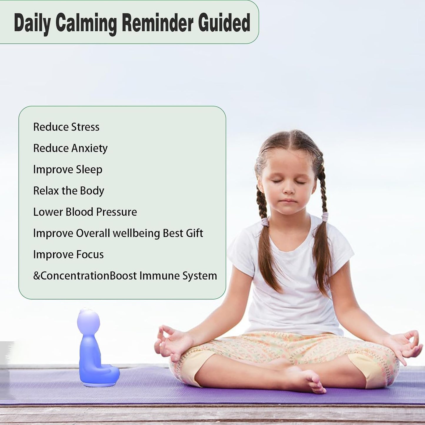 ETHORY Mindfulness Breathing Yoga 4-7-8 Guided Visual Meditation Breathing Light Rechargeable Relaxation Christmas Gifts Halloween Gifts