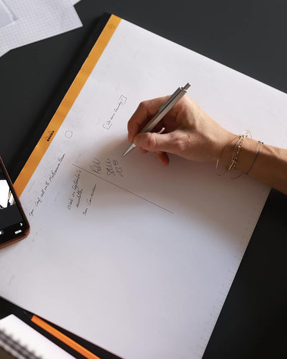 Rhodia -Ref 194041 - Undated Weekly Desk Pad - Premium 80 GSM White Paper -16 1/2 x 12 1/8" - 60 Sheets