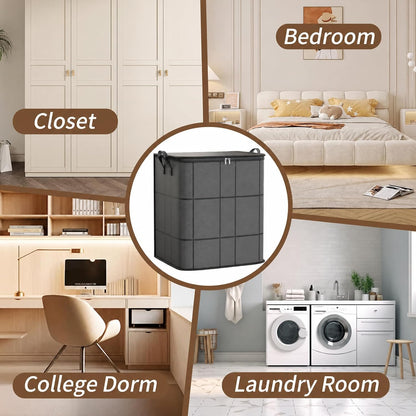 2 Pack Spacious Moving Storage Bin,XXL Foldable Storage Bag with Reinforced Handles,for Bedroom,Closet,Clothes Portable Moving Storage Bags,Large-Capacity Clothes Storage Containers (100L)