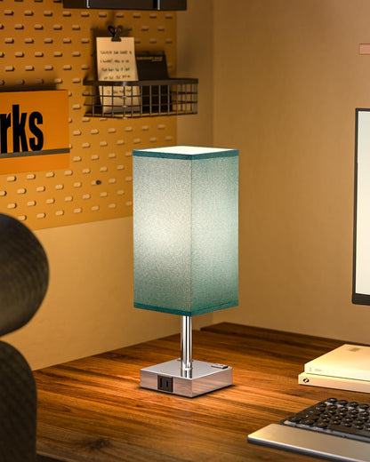 Touch Bedside Table Lamp for Bedroom - Dimmable, USB C+A, 2 AC Outlets