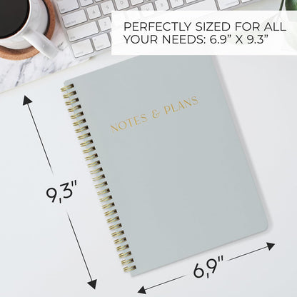Beautiful Daily Planner And Notebook With Hourly Schedule - Spiral Notebook