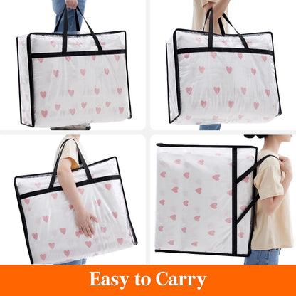 Lifewit 45L Clear Clothes Storage Bags,Plastic Foldable Blanket Storage Bag