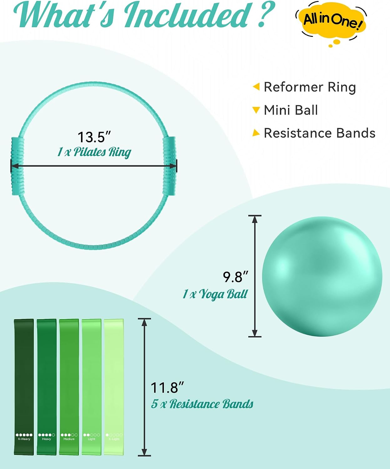 SUBCULTUREPICK Pilates Ring, Silicone Magic Pilates Rings, Lightweight & Durable Flexible Fitness Circle Exercise Equipment for Toning Arms, Thighs,Legs, Core,Yoga & Physical Therapy