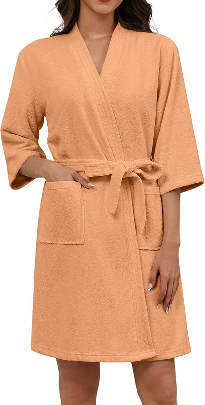 Ekouaer Towel Robe for Women Terry Cloth Robes for Women Absorbent Bathrobe