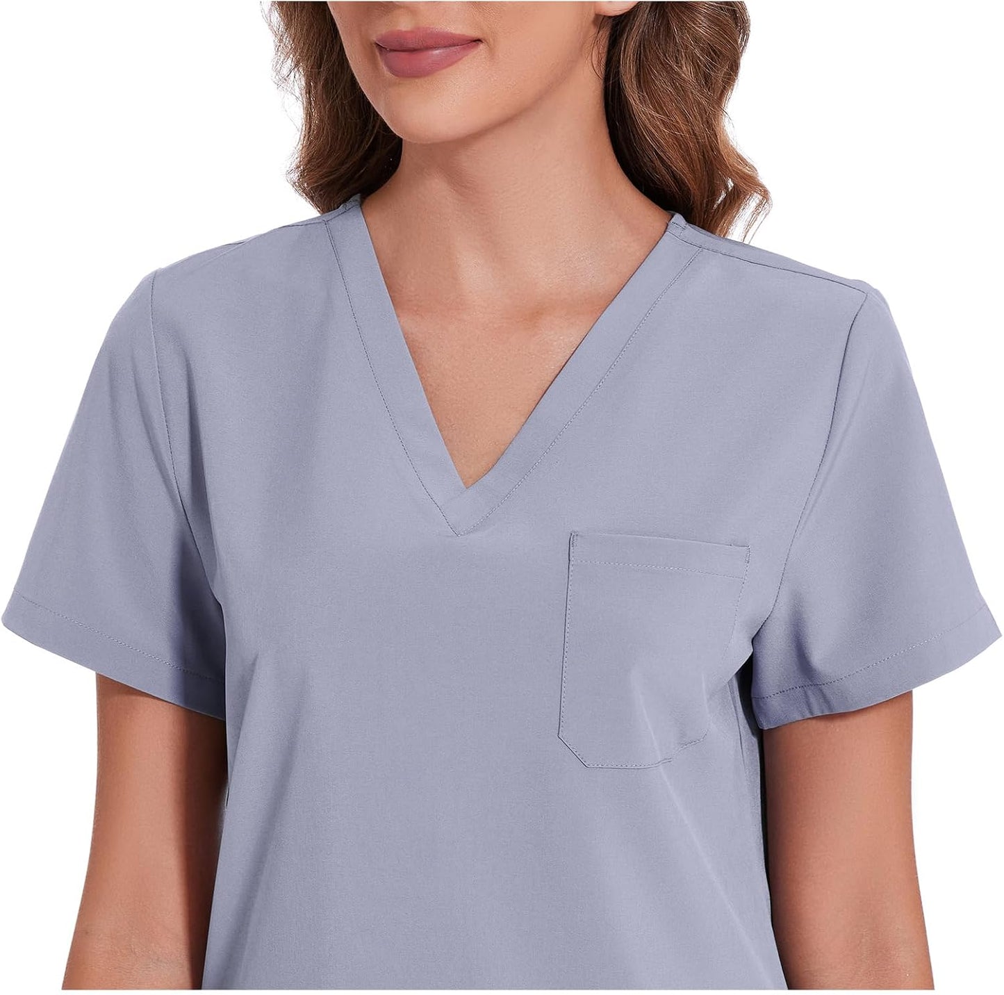 COZYFIT Scrubs for Women Set - Stretch V-Neck Scrub Top & Jogger Pant with 8 Pockets COZY SCRUBS - Colors A
