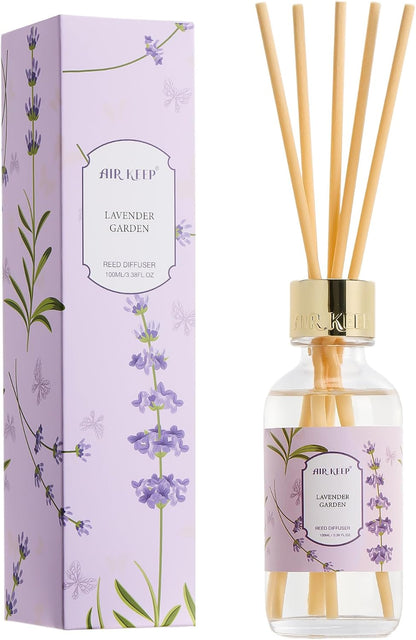 Airkeep Reed Diffuser Oil Set with Reed Sticks,Citrus Aromatherapy Oil Scent Diffuser for Home Office Bathroom Decoration Perfume and Gifts 3.38oz/100ml