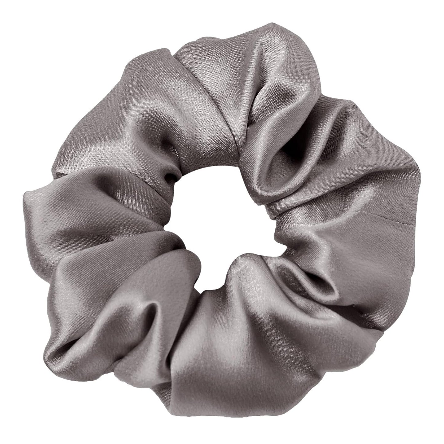 LILYSILK Silk Hair Scrunchies / Ties for Frizz & Breakage Prevention, 100% Mulberry, No Damage, Elastic ponytail Holders, 1Pc, Coffee - Colors B
