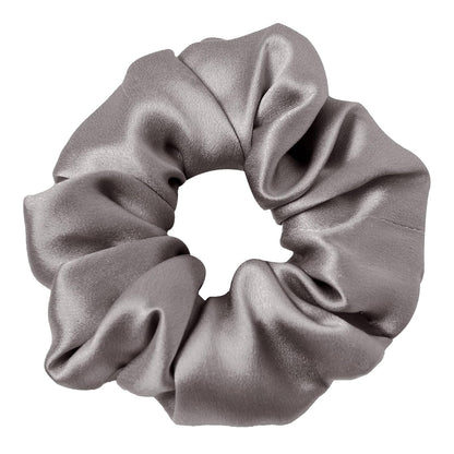LILYSILK Silk Hair Scrunchies / Ties for Frizz & Breakage Prevention, 100% Mulberry, No Damage, Elastic ponytail Holders, 1Pc, Coffee - Colors B
