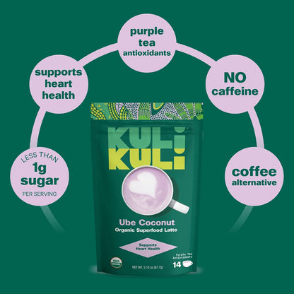 Kuli Kuli Organic Moringa Powder Matcha Green Tea Latte - Lion's Mane