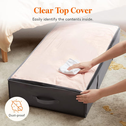 Lifewit 95L Under Bed Storage Container, Blanket Organizer, Gray