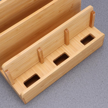 Zerodeko Bamboo Charging Station Docking Organizer Holder Xmas