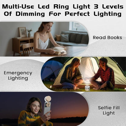 Portable Clip-On Fan, Mini USB Rechargeable 360° Rotatable Fan, Personal Fan 3-Speed Silent Mini Bladeless Fans (White)