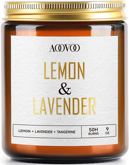AOOVOO Coconut Vanilla Candles - 9 oz Scented Candles, Aromatherapy Candle, Soy Candle for Home Scented