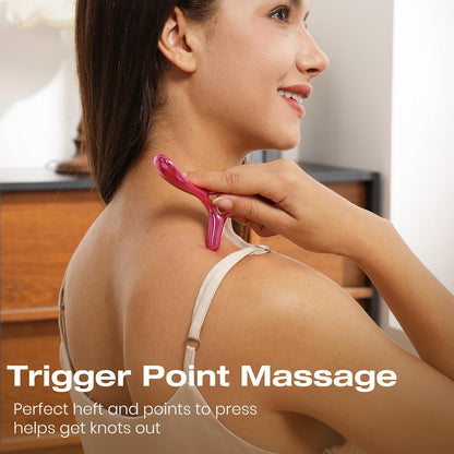 lifechill Trigger Point Massage Tool for Pain Relief Deep Tissue & Gua Sha, HSA Fascia Release Tools for Full Body, FSA Eligible Items Muscle Scraper Acupressure Tool TMJ Relief, Thumb Saver Neck Foot