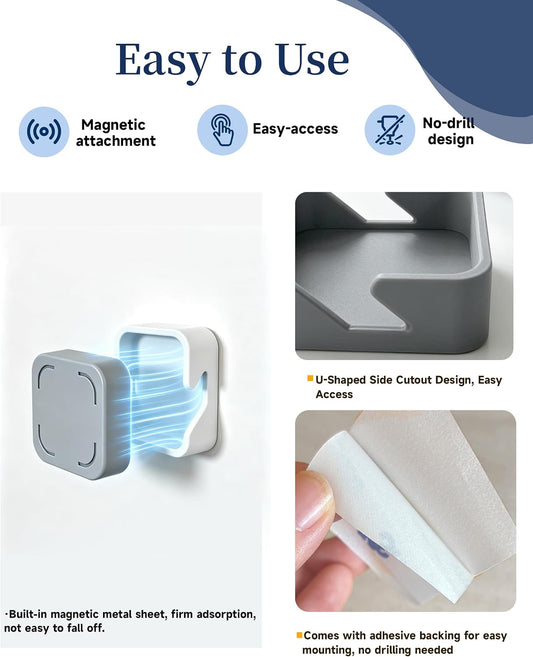 2-Pack White & Gray Phone Access Blocker Device Mount Compatible with Brick
