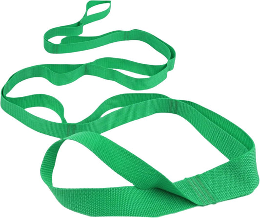 Scotamalone Stretching Strap Yoga Strap Physical Therapy for Home Workout, Exercise, Pilates and Gymnastics, 10 Loops Non-Elastic Stretch Bands with Aesthetic Packaging for Women & Men