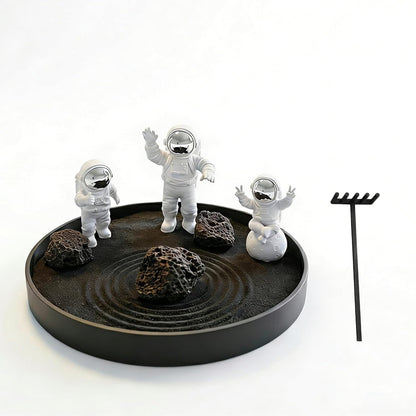 Astronaut Zen Garden Kit, Desktop Zen Garden for Stress Relief