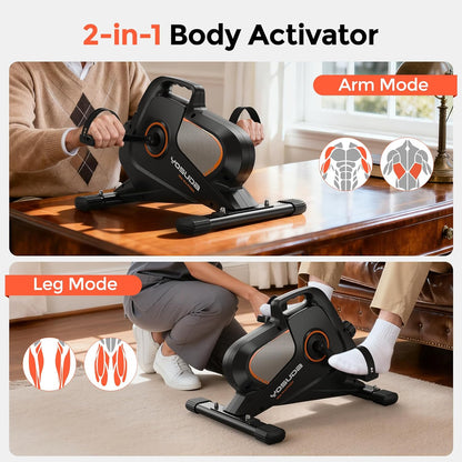 YOSUDA Under Desk Bike with 16-Level Magnetic Resistance & Bluetooth App