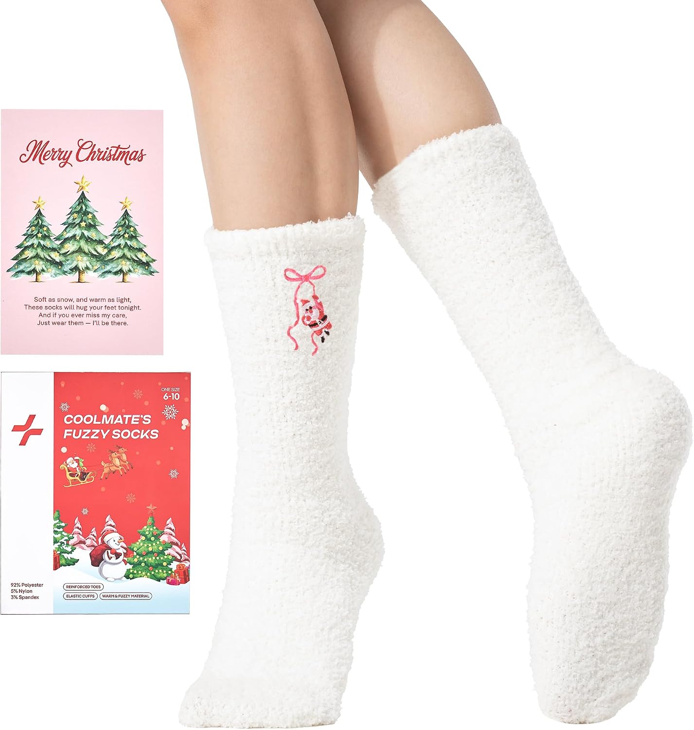 COOLMATE Fuzzy Socks for Women Gift Box – Cozy Soft Cloud Socks for Spa Home, Mother’s Day Gifts for Mom Grandma