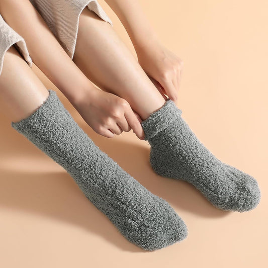 Premillow Womens Fuzzy Socks Fluffy Socks Women Winter Cozy Sock Warm Slipper Home Sleeping Sock for Women