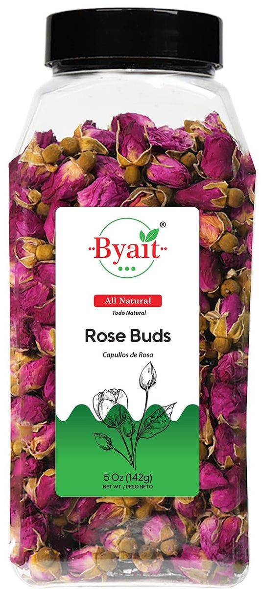 Byait Freeze Dried Rose Buds 5 Oz, Approx. 320 Whole Buds