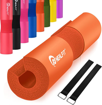 NEALFIT Barbell Pad Squat Pad for Squats—Squat Bar Pad—Great for Weightlifting,Lunges and Hip Thrusts—Foam Sponge Pad—Fit Standard and Olympic Bars Perfectly