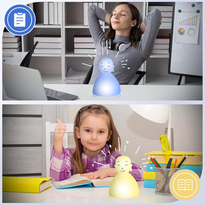 Breathing Lamp Guided Visual Meditation Tool for Mindfulness,Anxiety Relief&Calm Your Mind for Stress&Visual Relaxation and Restful Sleep,478 Seconds Breathing Rate Change 3 Colors,Gift for Kids