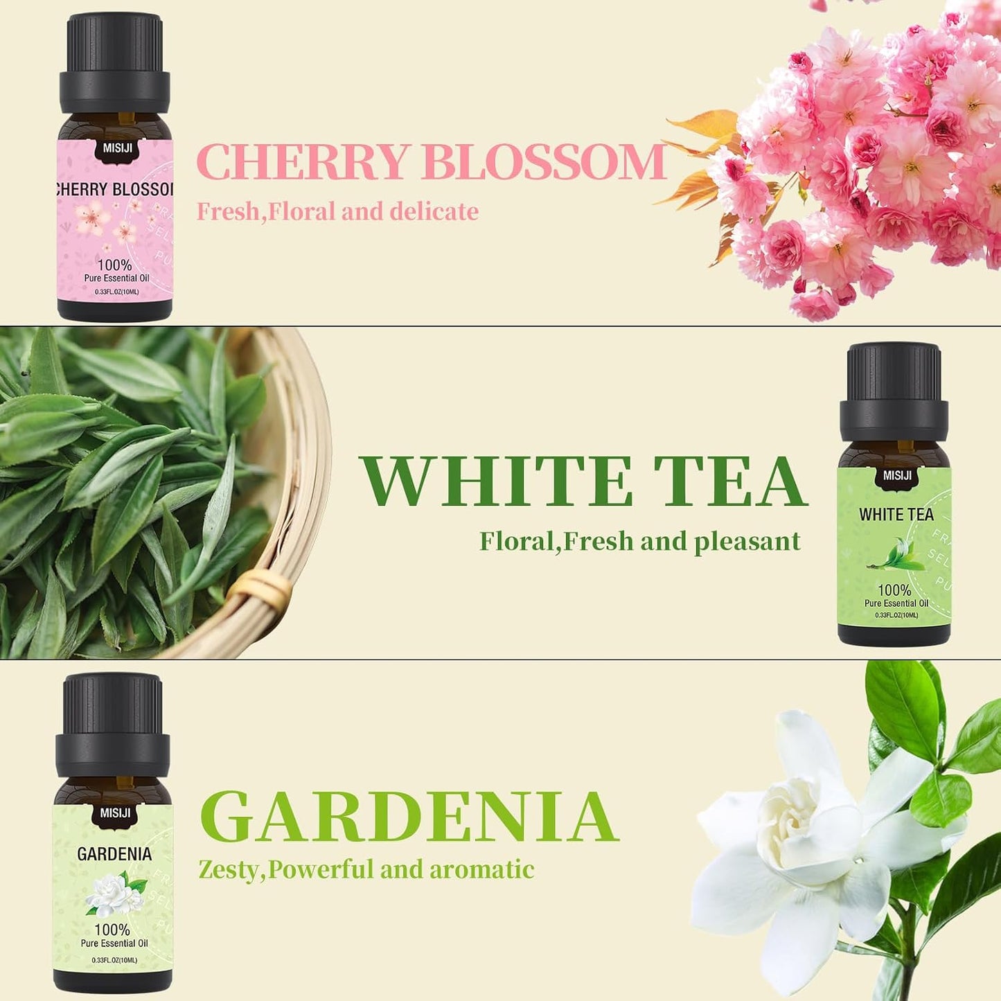 Essential Oils Set Top 6 Aromatherapy-Essential Oils for Diffuser for Home,Air Freshening Diffuser Oils Scents for Aromatherapy,Laundry,Candle&Soap Making,Humidifiers 6 X 10ML