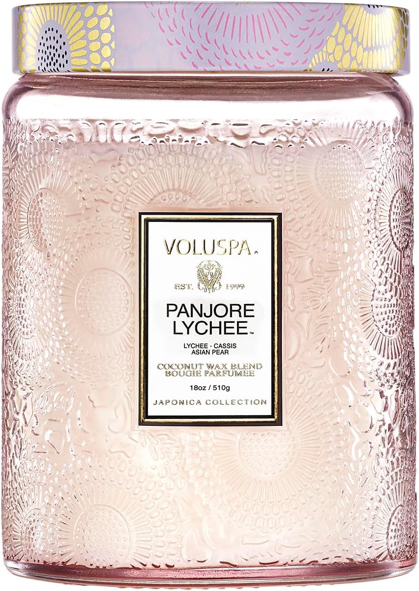 Voluspa Baltic Amber Candle, 18 oz, Coconut Wax Blend, Scented Candles for Home, 100 Hour Burn Time, Candle Jar