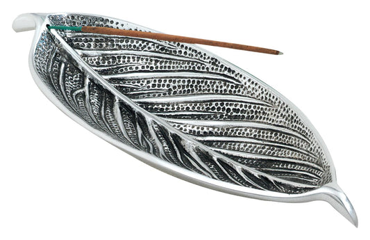 Triloka Large Recycled Aluminum Leaf Incense Holder