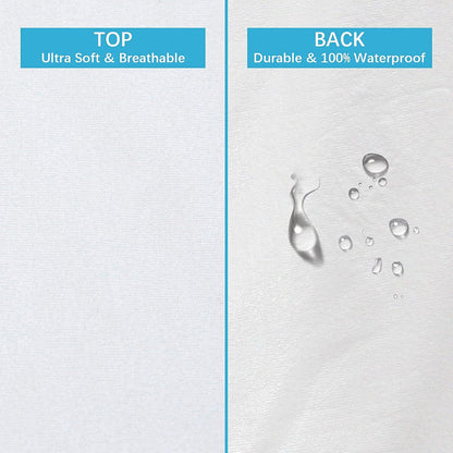 Pillow Protector 100% Waterproof & Noiseless Pillow Cover Pillow Protectors with Zipper Standard Size 2 Pack 20 x 26 Inches Pillow Cases Machine Washable
