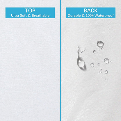 Pillow Protectors Waterproof 2-Pack, Standard Size with Zipper