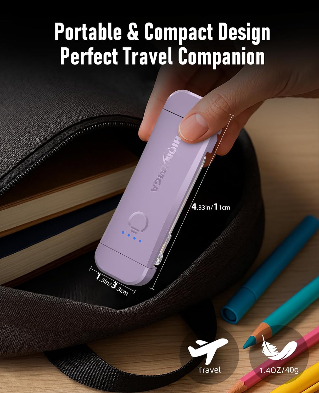 HIONXMGA Book Reading Light,Silent Touch Lamp for in Bed,Rechargeable Clip on Booklight with 3 Amber Colors & Precise Dimming Night Reading,Best Gift Lovers,Kids,Pink,(SD-10)