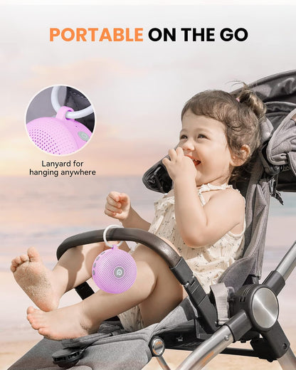 Dreamegg Portable Noise Machine for Baby Adult, Features Powerful Battery, 21 Soothing Sound, Noise Canceling for Office & Sleeping, Sound Therapy for Home, Travel, Registry Gift, Classic White