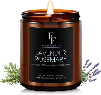 Scented Candles for Home Scented Aromatherapy Candles, 4 Pack 28 Oz Soy Wax Candle Gift Set Valentine's Day Gift for Women Men (Lavender/Vanilla//Sandalwood Rose/Moroccan Amber)