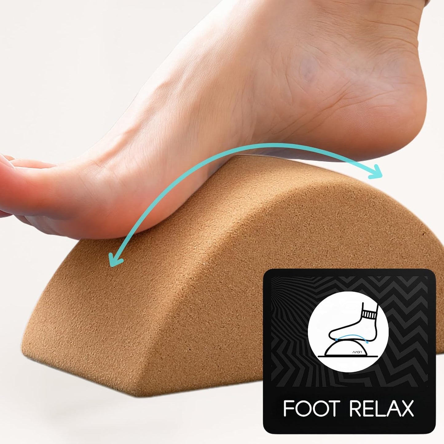 Calf Stretcher and Foot Rocker for Plantar Fasciitis | Cork Design for Muscle Stretching, Physical Therapy, Improved Flexibility