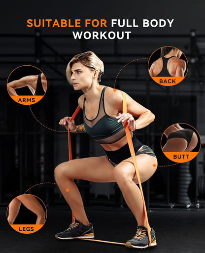 SUNPOW Pull Up Assistance Bands, Set of 5 Heavy Duty Resistance Bands for Men & Women, Natural Latex Exercise Bands for Pull-Up Progression, Home Workout, Strength Training, Mobility & Stretching