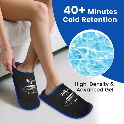 Hilph Foot Ice Pack Slippers,1 Pair Ice Pack for Foot and Toes for Plantar Fasciitis, Gout, Bunions & Neuropathy Relief, HSA or FSA Eligible Hot Cold Therapy Gel Slippers for Surgery Recovery, Blue